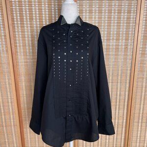 Vintage “Wanted” Studded Star Button Down – Size Large